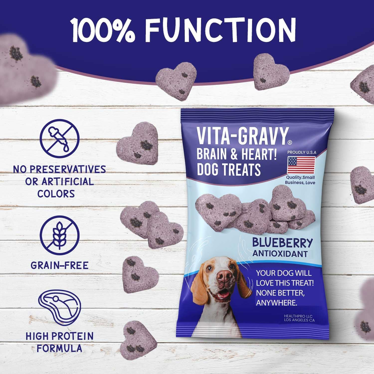 VitaGravy®️ Blueberry Antioxidant Dog Treats